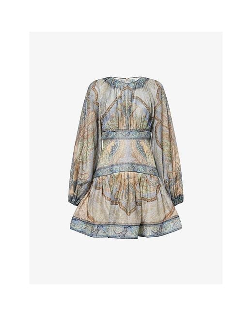 Zimmermann Women's Wander Cotton-Blend Mini Dress