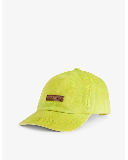 Acne Yellow Carliy Brand-patch Cotton-twill Baseball Cap