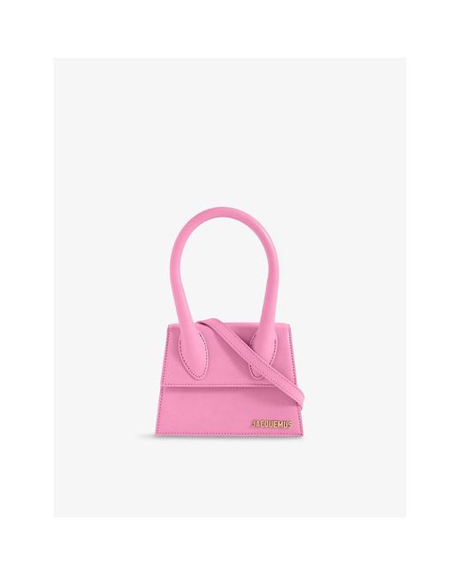 Jacquemus Pink Le Chiquito Medium Leather Top-handle Bag