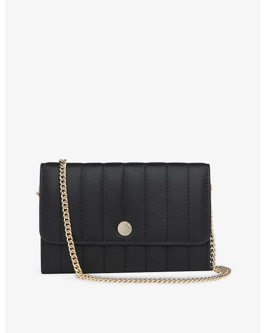 Whistles Elly Quilted Leather Crossbody Bag in Black Lyst
