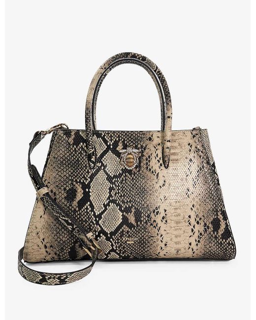 Dune Multicolor Daitlyn Snake-effect Faux-leather Top-hand Bag