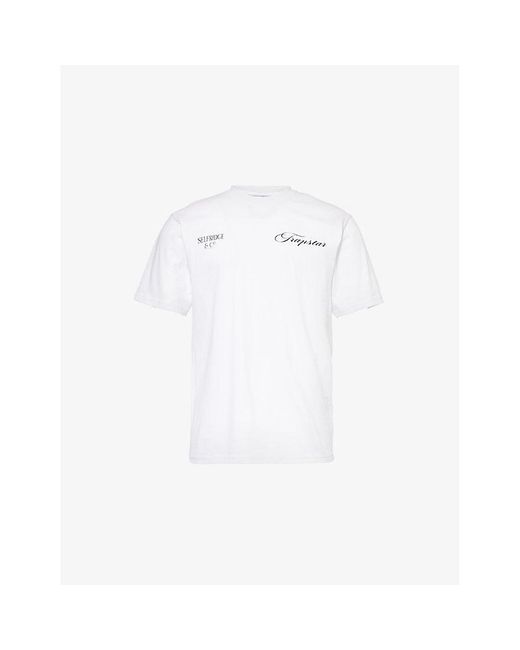 Trapstar White X Selfridges Graphic-Print Cotton-Jersey T-Shirt for men