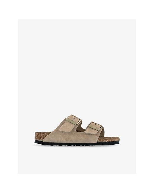 Birkenstock Natural Arizona Double-Strap Leather Sandals