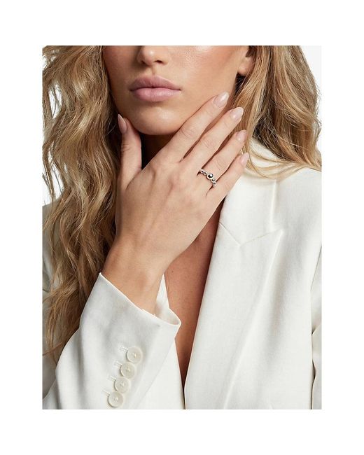 Sif Jakobs White Bormio Rhodium-Plated 925 Sterling- Ring