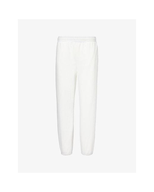 Beyond Yoga White On The Go Relaxed-fit Cotton-blend jogging Bottoms