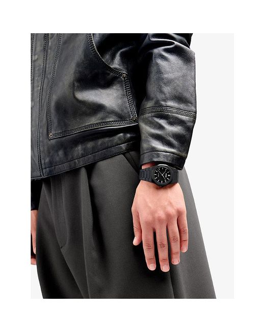 D1 Milano Black Polycarbon Cloudburst Polycarbonate Quartz Watch