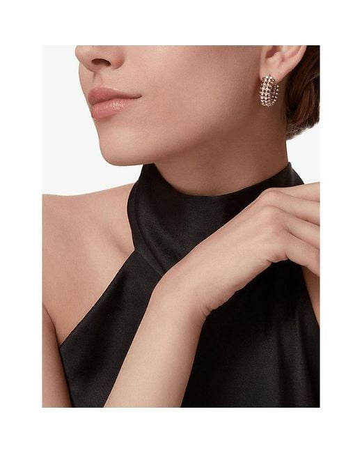 Cartier White Clash De 18Ct Rose- Hoop Earrings