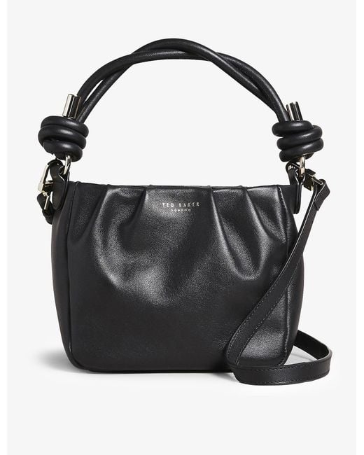 Ted Baker Twili Twistedhandle Leather Shoulder Bag in Black Lyst
