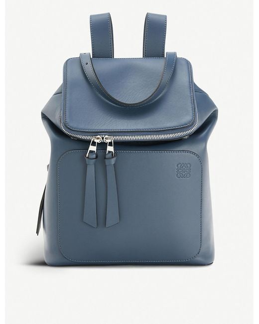 Loewe Blue Goya Small Leather Backpack