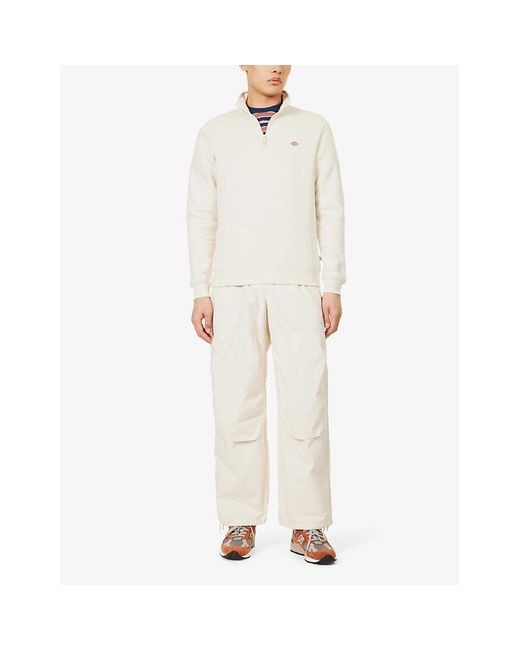 Dickies White Fishersville Brand-patch Wide-leg Relaxed-fit Cotton Trousers for men