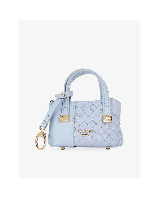 Dune Blue Small Dorry Faux-Leather Bag Charm