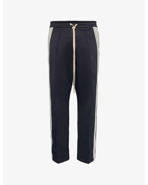 Fear Of God Blue Contrast-panel Relaxed-fit Woven jogging Bottoms for men
