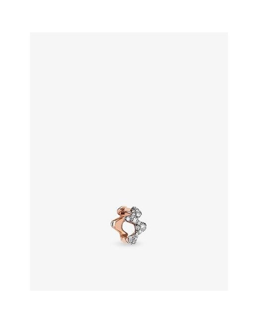 Kismet by Milka White Moss 0.11Ct Diamond Huggie