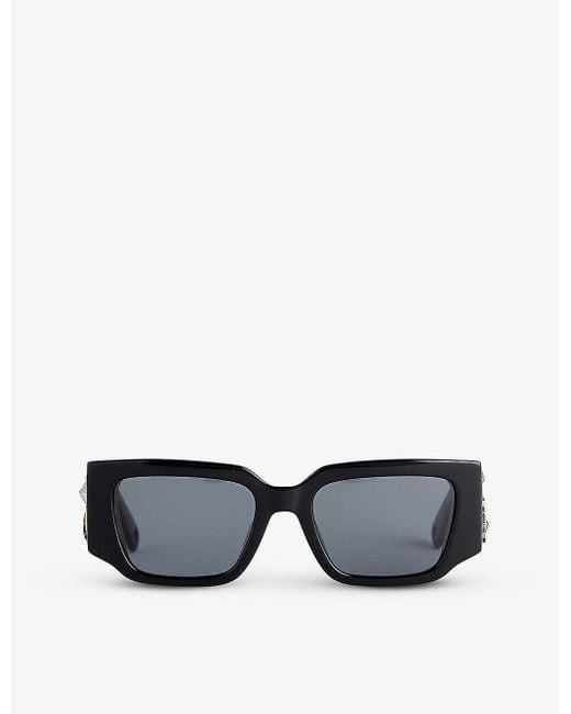 Lanvin Black Am-ey672s-pins-p24 Brand-badge Acetate Sunglasses for men