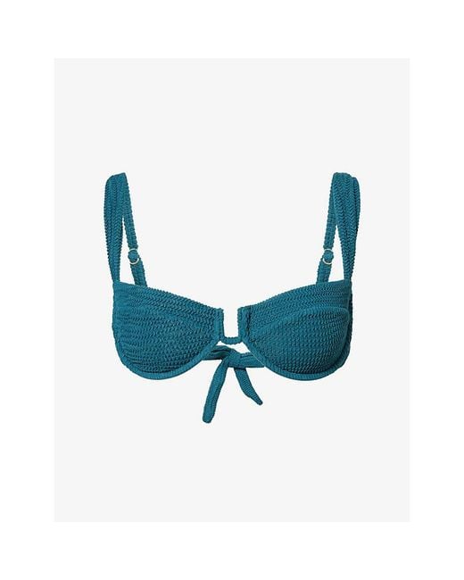 Cheap Monday Blue Cala Roja Underwired Bikini Top