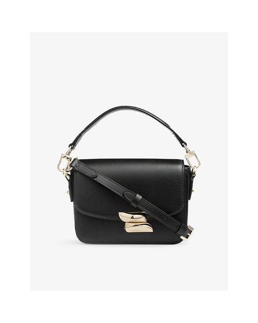 L.K.Bennett Black Frankie Core Leather Cross-Body Bag