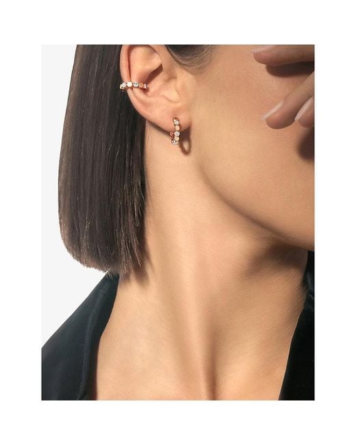 Messika Metallic Vibes Mini 18Ct And 3.28Ct Diamond Hoop Earrings
