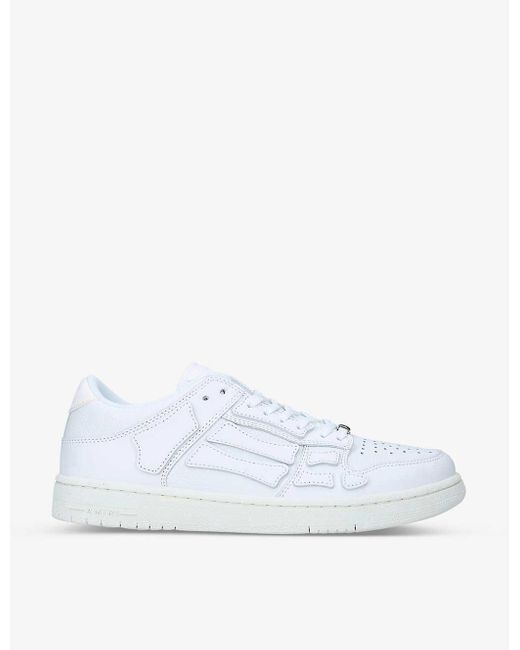 Amiri White Skel-top Low-top Leather Trainers for men