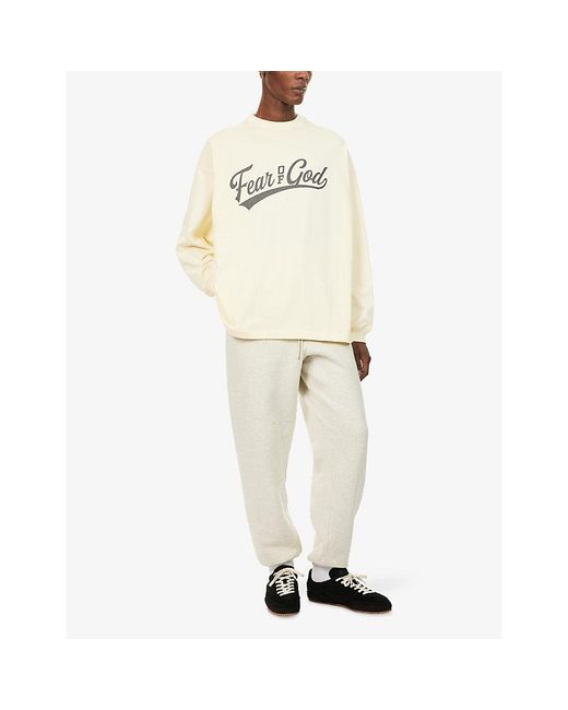 Fear Of God Natural Classic Fleece Cotton-Jersey Jogging Bottoms for men