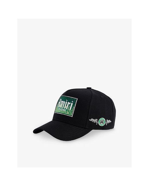 Amiri Black Lounge Box Brand-Patch Cotton Baseball Cap for men