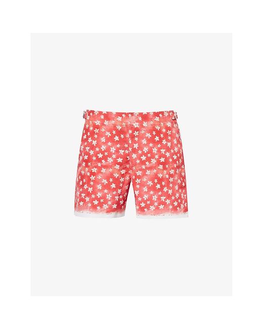 Orlebar Brown Red Setter Floral-print Regular-fit Swim Shorts for men