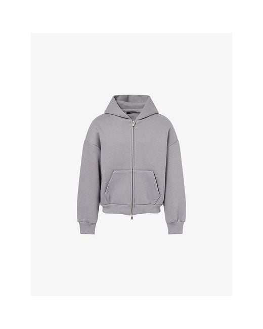 Seventh Gray V2 Dropped-Shoulder Cotton-Blend Hoody for men