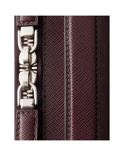 Prada Purple Brique Medium Saffiano-Leather Bag for men