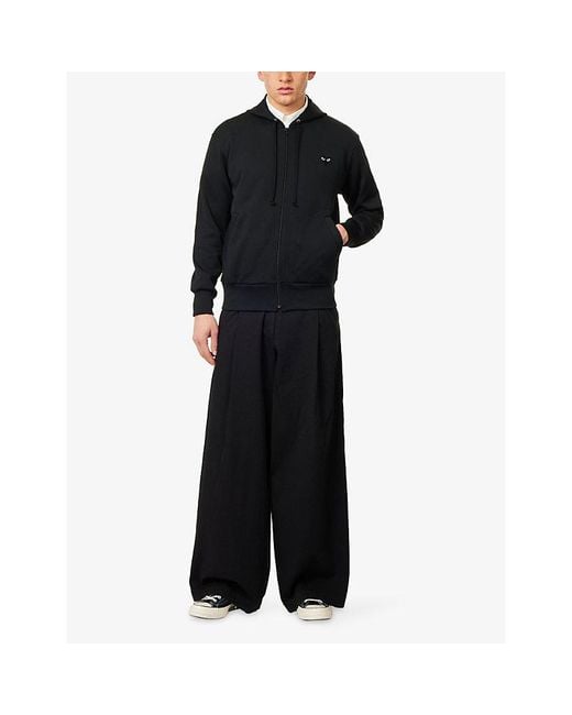 COMME DES GARÇONS PLAY Black Heart Regular-Fit Woven Hoodie for men