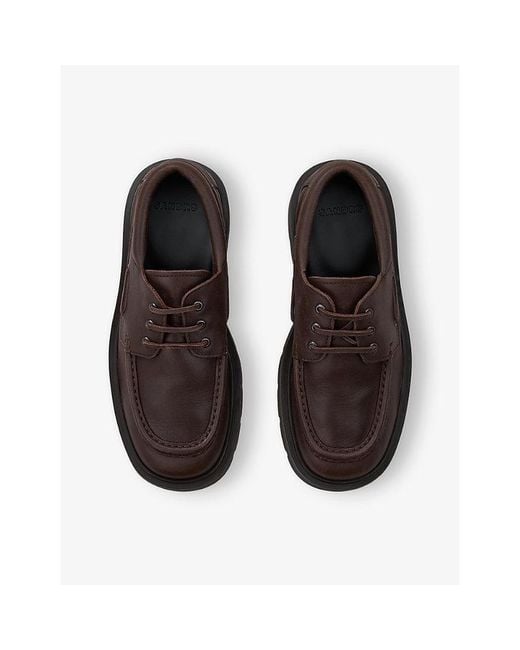 Sandro Brown Lace-Up Leather Loafers for men
