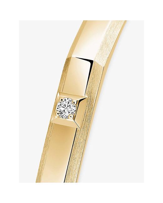 Messika Natural Moderniste Medium 18Ct And 0.05Ct Diamond Bangle Bracelet