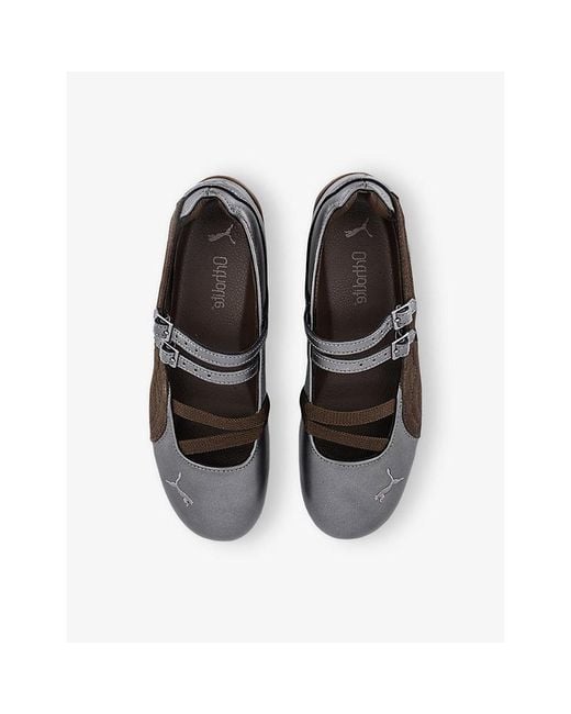 PUMA Multicolor Speedcat Leather And Suede Ballet Flats