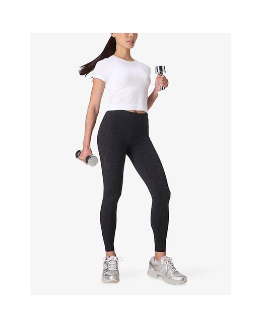 Sweaty Betty Black Power 7/8 Stretch-Woven Workout Leggings