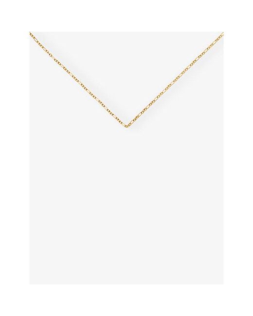 Monica Vinader Metallic Textured Link 18Ct Vermeil Chain Necklace
