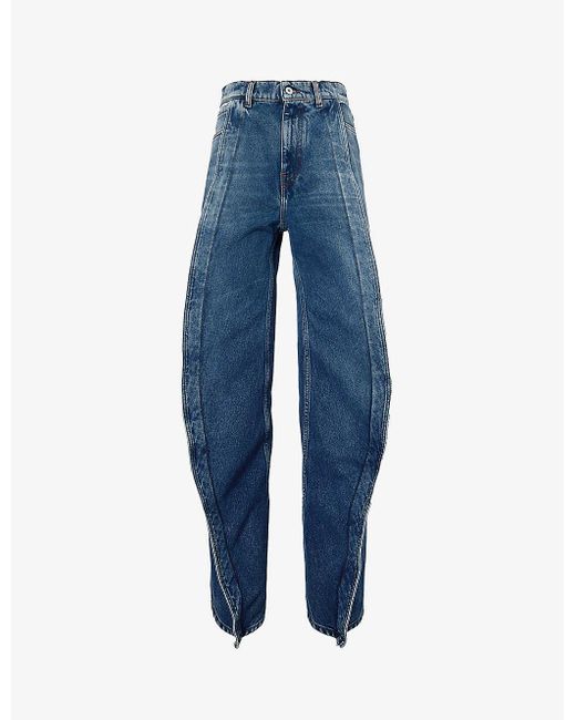 Y. Project Blue Evergreen Banana Wide-leg Relaxed-fit Organic-denim Jeans
