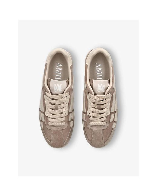 Amiri Natural Pacific Bones Branded Suede Low-Top Trainers for men