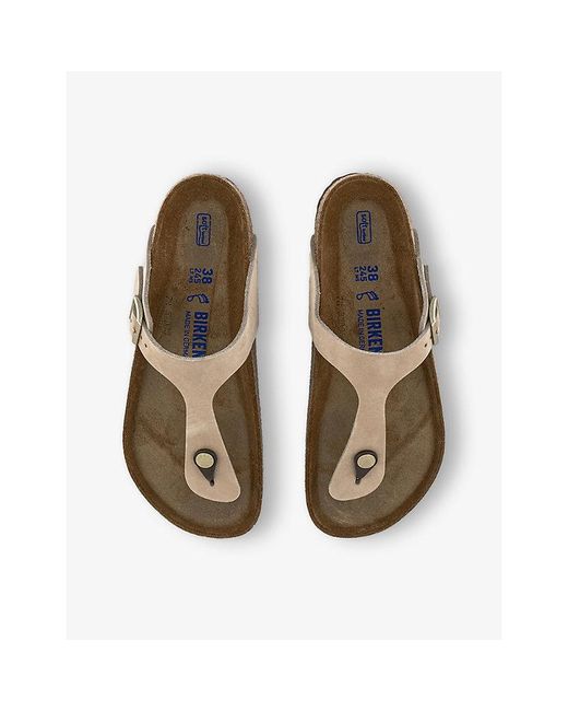 Birkenstock Brown Gizeh Leather Sandals