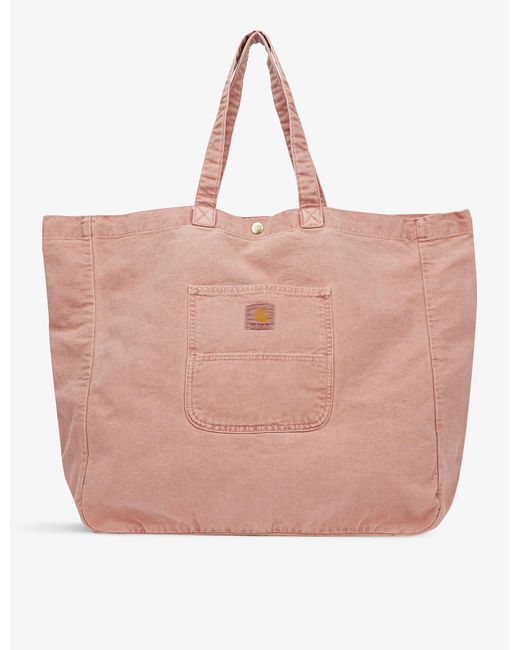 Carhartt WIP Bayfield Large Organic Cotton Tote Bag in Pink for Men