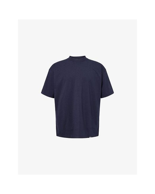 Represent Blue Initial Oversized Cotton-Jersey T-Shirt for men