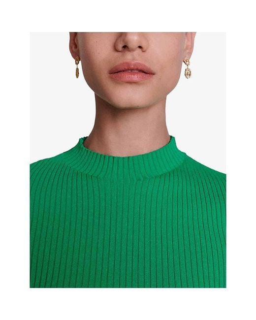 Maje Metallic Rhinestone-Embellished-Plated Brass Earrings