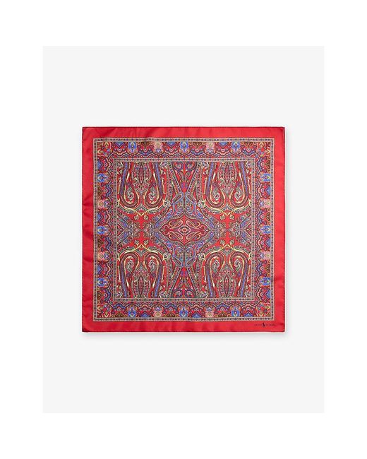 Polo Ralph Lauren Red Paisley Silk Bandanna Scarf for men
