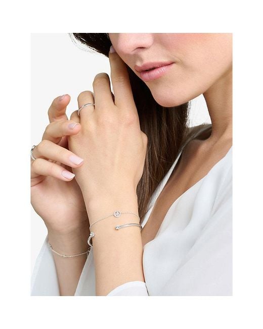 Thomas Sabo White Peace Sterling- And Zirconia Bracelet