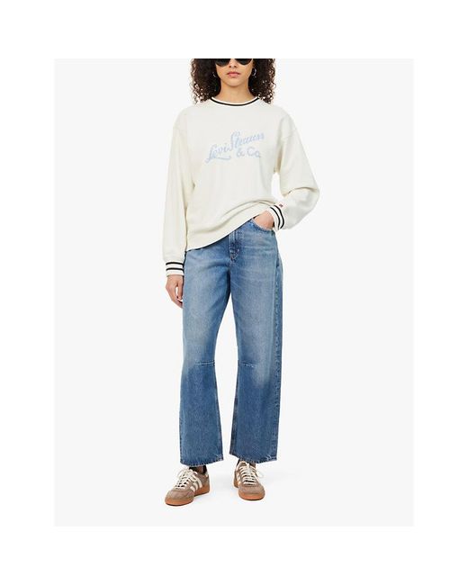 Citizens of Humanity Blue Miro Barrel-Leg Relaxed-Fit High-Rise Denim Jeans