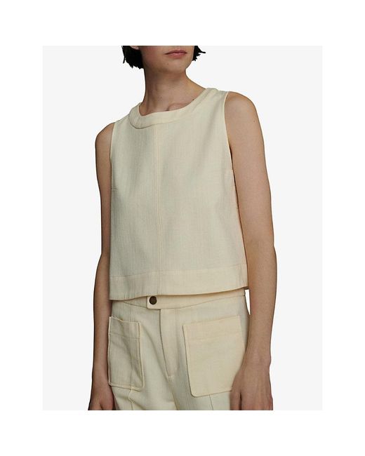 Soeur Natural Pampa Sleeveless Cotton Top