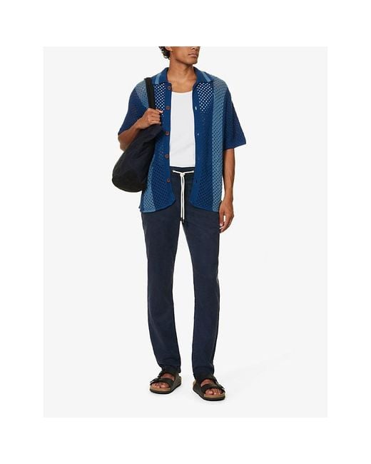 PAIGE Blue Fraser Tapered-Leg Relaxed-Fit Stretch-Woven Jeans for men