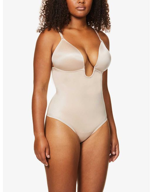 Spanx White Suit Your Fancy Stretch-jersey Thong Body