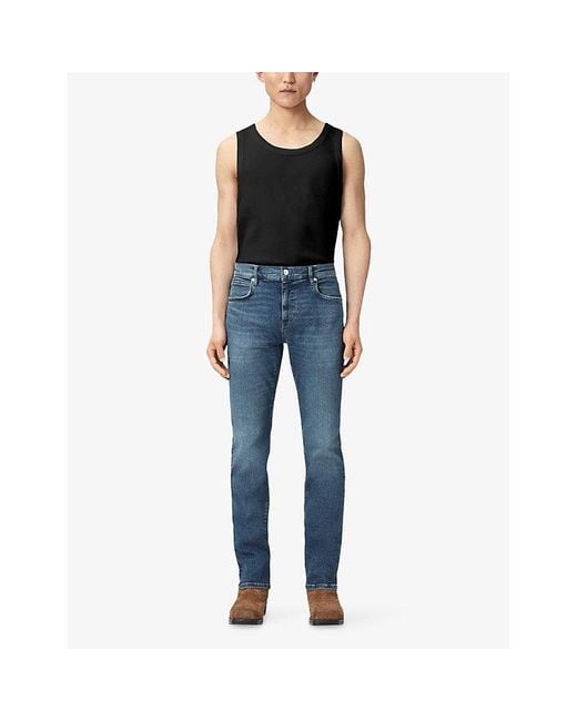 AllSaints Blue Sid Skinny-Fit Stretch-Denim Jeans for men