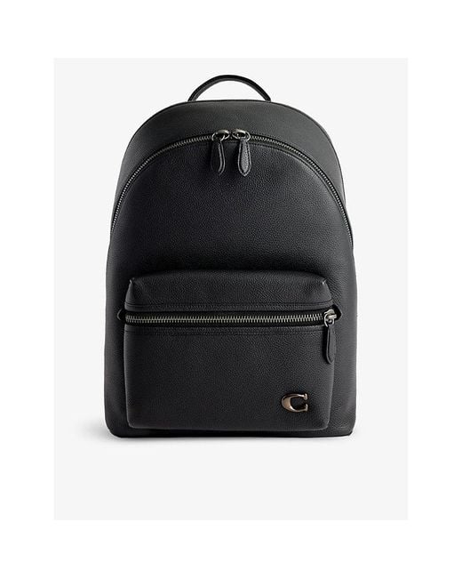 COACH Charter Leather Backpack in Black for Men | Lyst COACH Charter Leather Backpack in Black for Men | Lyst