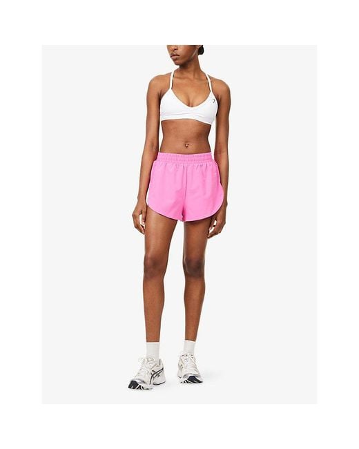 GYMSHARK Pink Interval High-Leg Woven Shorts