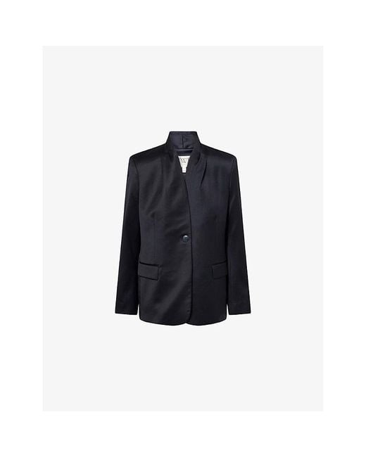 Twp Blue New Dinner Single-Breasted Wool Jacket