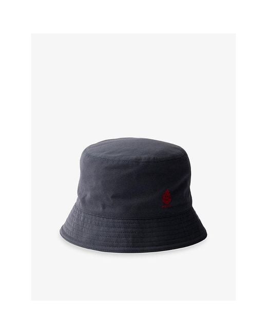 Prada Blue Old Gabardine Cotton Bucket Hat for men